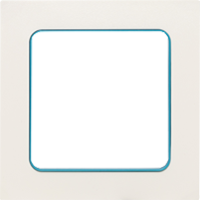 Рамка одинарная EKF PROxima Стокгольм, белый-синяя вставка