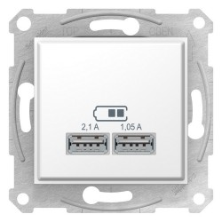 USB МЕХАНИЗМ зарядного устройства 2,1А (2x1,05А), цвет: белый
