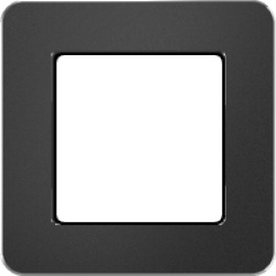 Рамка одинарная Werkel Platinum черный алюминий a059211