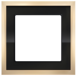 Рамка одинарная Werkel Baguette черный-латунь a060239