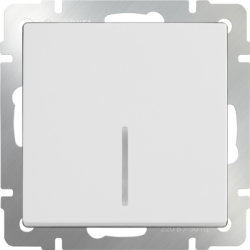 Выключатель одноклавишный проходной Werkel 10A/250В (из 2-х мест), белый a051111