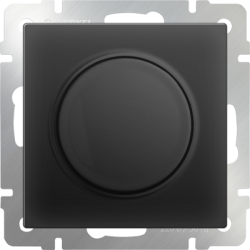 Светорегулятор поворотный Werkel до 600 Вт черный матовый a051620
