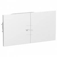 Розетка двойная с заземлением со шторками с развижной крышкой в сборе Schneider Atlasdesign, белый