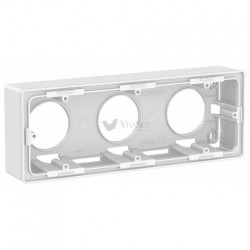 Трехместная коробка для накладного монтажа Schneider Electric Unica Studio, белый