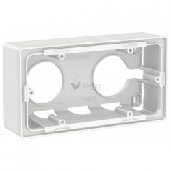Двухместная коробка для накладного монтажа Schneider Electric Unica Studio, белый