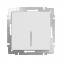 Выключатель одноклавишный проходной с подсветкой Werkel 10A/250В (из 2-х мест), белый
