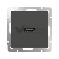 Розетка HDMI Werkel, серо-коричневый