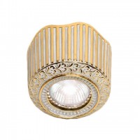 Круглый точечный светильник SAN SEBASTIAN, открытый монтаж, цвет Gold White Patina FEDE 