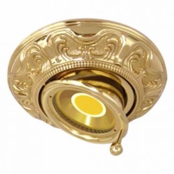 Круглый точечный поворотный светильник Siena из латуни, bright gold FEDE 