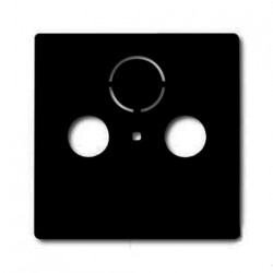 Розетка ТВ + радио оконечная Jung с лицевой панелью Abb Basic 55, шато-черный 1724-0-4314 - S2900