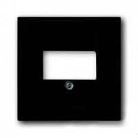 Розетка акустическая ABB Basic 55, шато-черный, цвет механизма черный 0230-0-0404 - 1724-0-4315