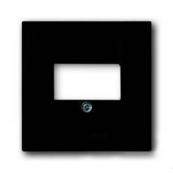 Розетка акустическая ABB Basic 55, шато-черный, цвет механизма черный 0230-0-0404 - 1724-0-4315