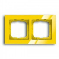 Рамка двойная ABB Busch-axcent желтый глянцевый 1754-0-4335