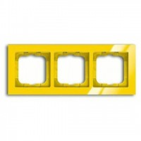 Рамка тройная ABB Busch-axcent желтый глянцевый 1754-0-4336