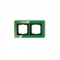 Рамка двойная ABB Busch-axcent зеленый глянцевый 1754-0-4338