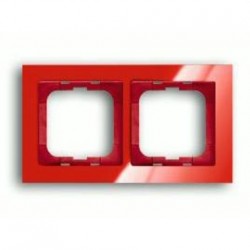 Рамка двойная ABB Busch-axcent красный глянцевый 1754-0-4341