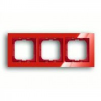 Рамка тройная ABB Busch-axcent красный глянцевый 1754-0-4342