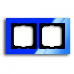 Рамка двойная ABB Busch-axcent синий глянцевый 1754-0-4344