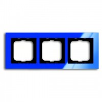 Рамка тройная ABB Busch-axcent синий глянцевый 1754-0-4345