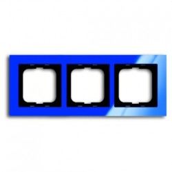 Рамка тройная ABB Busch-axcent синий глянцевый 1754-0-4345