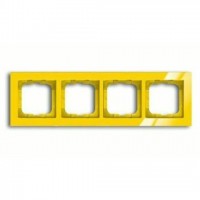 Рамка четверная ABB Busch-axcent желтый глянцевый 1754-0-4348