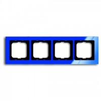 Рамка четверная ABB Busch-axcent синий глянцевый 1754-0-4354