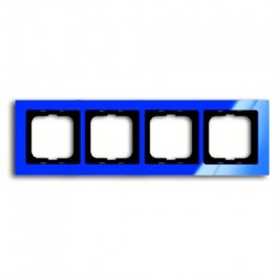 Рамка четверная ABB Busch-axcent синий глянцевый 1754-0-4354