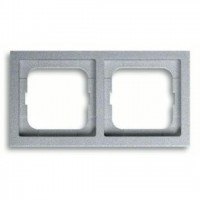 Рамка двойная, для горизонтального/вертикального монтажа ABB Future Linear серебристо-алюминиевый 1754-0-4530