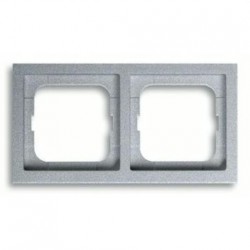 Рамка двойная, для горизонтального/вертикального монтажа ABB Future Linear серебристо-алюминиевый 1754-0-4530