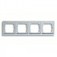 Рамка четверная, для горизонтального/вертикального монтажа ABB Future Linear серебристо-алюминиевый 1754-0-4309