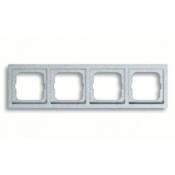 Рамка четверная, для горизонтального/вертикального монтажа ABB Future Linear серебристо-алюминиевый 1754-0-4309