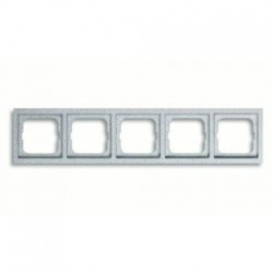Рамка пятерная, для горизонтального/вертикального монтажа ABB Future Linear серебристо-алюминиевый 1754-0-4310