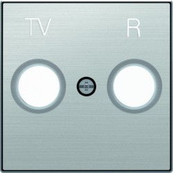 Розетка TV-R единственная ABB Sky, нержавеющая сталь 8150 - 8550 AI
