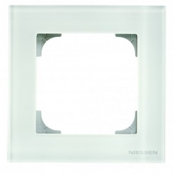 Рамка одинарная ABB Sky, белое стекло 8571 CB