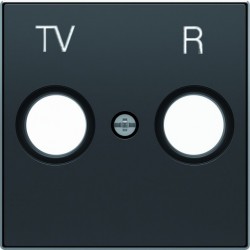 Розетка TV-R единственная ABB Sky, черный бархат 8150 - 8550 NS