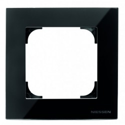 Рамка одинарная ABB Sky, черное стекло 8571 CN