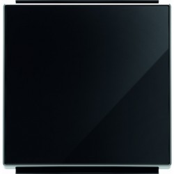 Переключатель одноклавишный  ( с 2-х мест) ABB Sky, 10 А, черное стекло 8102 - 8501 CN