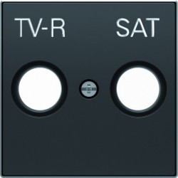 Розетка TV-R/SAT оконечная ABB Sky, черный бархат 8151.7 - 8550.1 NS