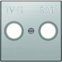 Розетка TV-R/SAT проходная ABB Sky, нержавеющая сталь 8151.8 - 8550.1 AI