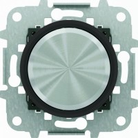 Светорегулятор поворотно-нажимной для LED (светодиодный), 4-100 Вт/ВА ABB Skymoon, черное стекло 8660.2 CN