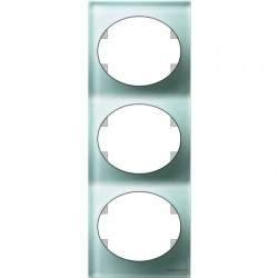 Рамка трехместная вертикальная Tacto (стекло лазурь) 5573 CG