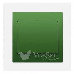 Переключатель  1 клавишный (с 2-х мест) 16А 250V~ BJC Iris зеленый 18506 - 18705-VM