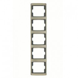 Рамка пятерная, для вертикального монтажа Berker Arsys, светлая бронза 13540001