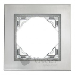 Рамка одинарная Efapel logus 90 нержавеющая сталь/алюминий 90910 TIA