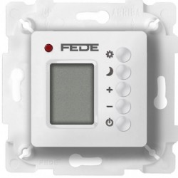 Терморегулятор теплого пола и помещения с датчиком пола (белый) FD18004