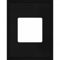 Рамка одинарная прямоугольная Fede Marco, черный металл FD01611BK