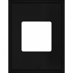 Рамка одинарная прямоугольная Fede Marco, черный металл FD01611BK