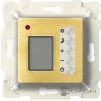 Терморегулятор теплого пола и помещения с датчиком пола (бронза светлая/бежевые клавиши) FD18004PB-A