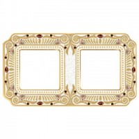 Рамка двойная Fede Palace, светлое золото с кристаллами FD01362OPCL