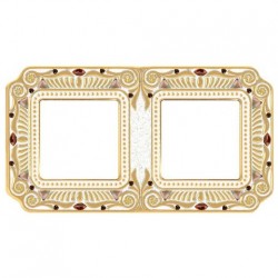Рамка двойная Fede Palace, светлое золото с кристаллами FD01362OPCL